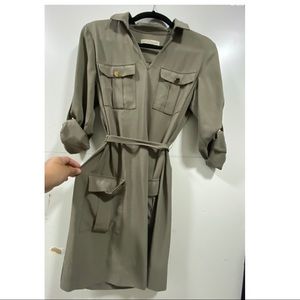 Banana Republic Flattering Olive Green Dress